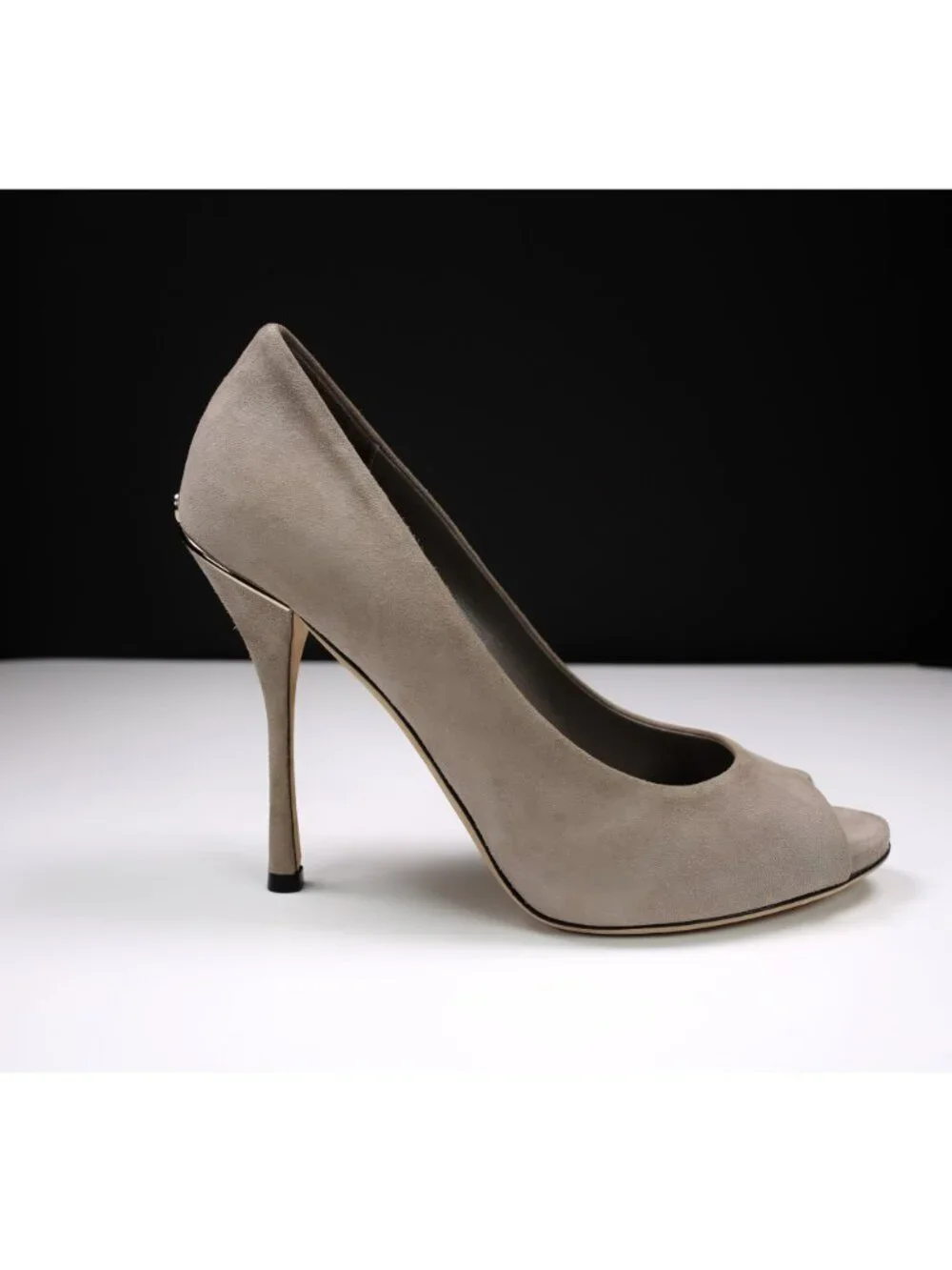 Vintage Gucci Paloma Peep Toe Suede Stiletto / New In Box / Size 6.5 / 2000s Era - Picture 3 of 15